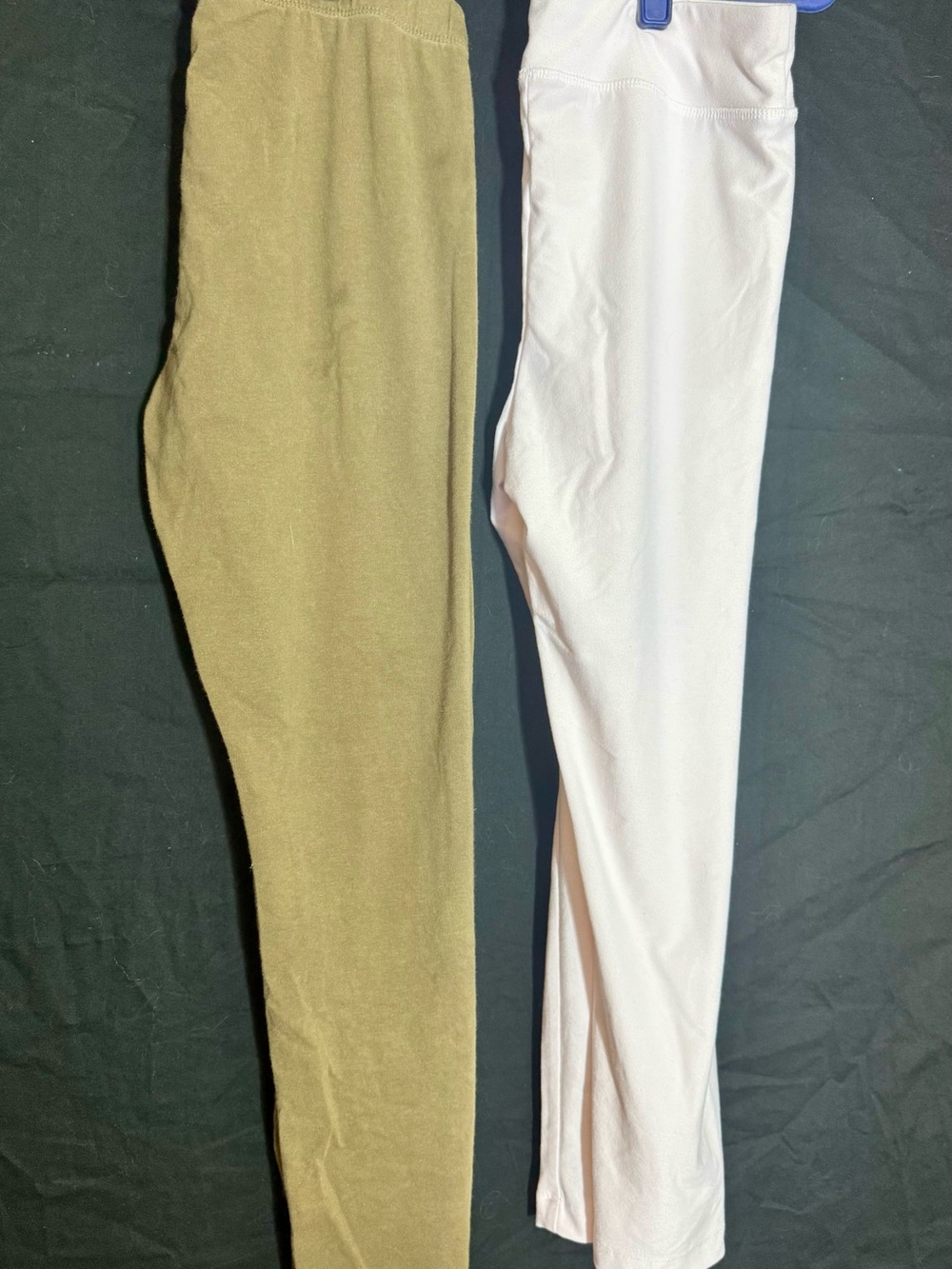 Women’s Stretch Leggings - Olive & White (2)